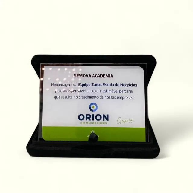 Placa De Homenagem Em Acrílico