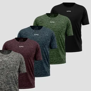 Usealpha Kit 5 Camisetas Dry Essential Alpha Masculina