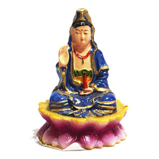 EstĂĄtua Kuan Yin Azul 5,5cm MĂŁe Budismo Misericordiosa EstĂĄtua Kuan Yin Azul 5,5cm MĂŁe Budismo Misericordiosa
