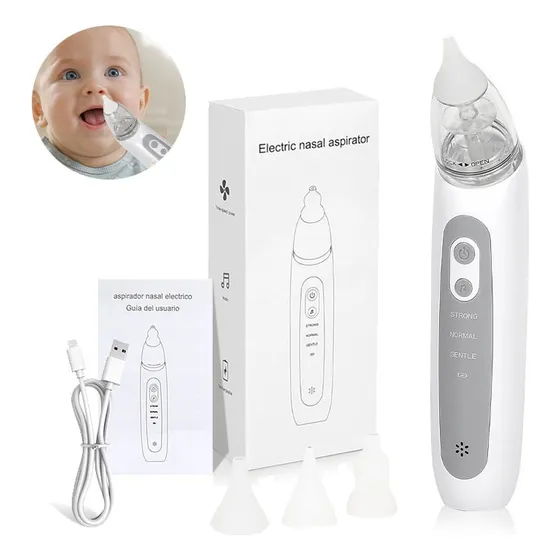 Cable Aspirador Nasal Electricos Bebe Filtros Ventosas Color Blanco