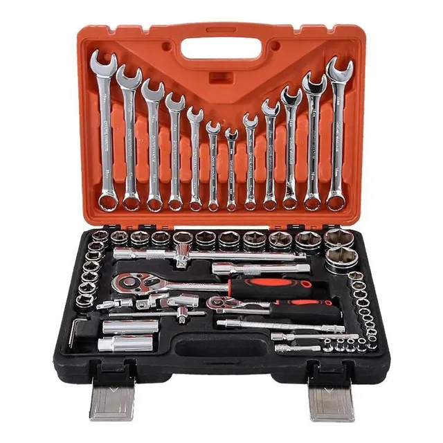 Juego De Herramientas, Con Llaves  De 1/2'' - 61 Pcs'