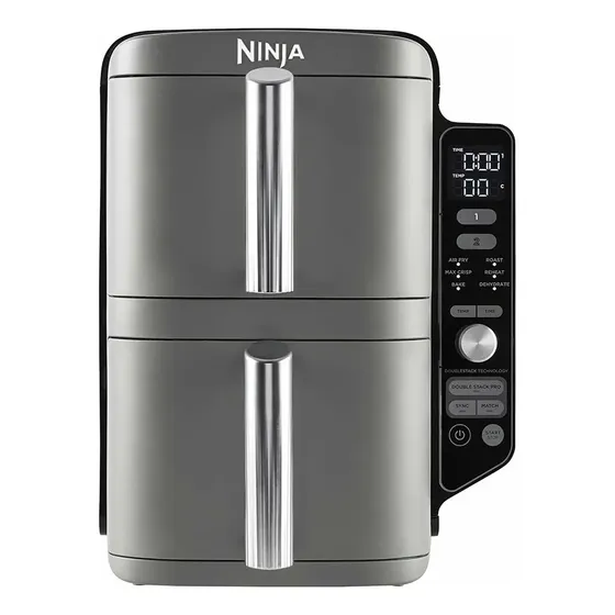 Freidora De Aire Vertical Double Stack Xl 9.5l Ninja Negro