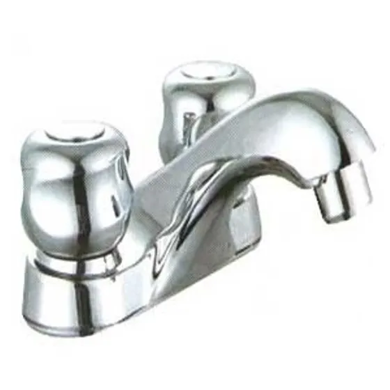 Llave Para Lavamanos Doble Metálica Griferia Manilla Curve
