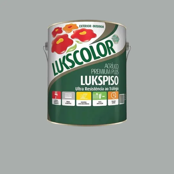 Tinta Piso Lukscolor Lukspiso Premium Plus Cinza 3,6l