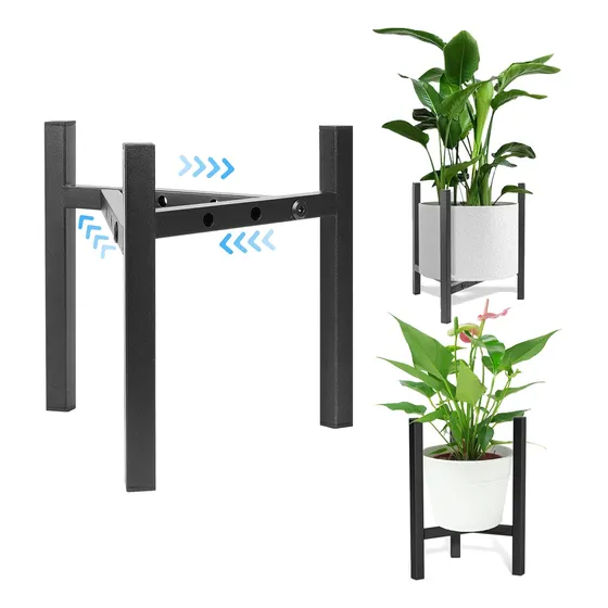 2pz Bases Para Maceteros De Herreria Ajustable Porta Macetas