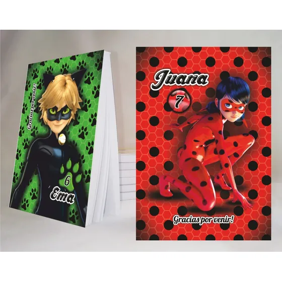 Miraculous Ladybug Anotador Personalizado X30 10x14cm!!