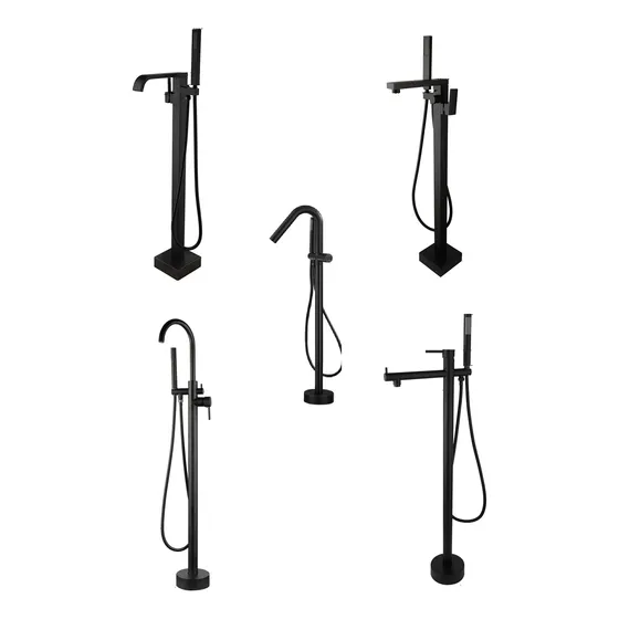 Griferias Duchas De Pie Para Bañera Negro Bronce Dorado Gris