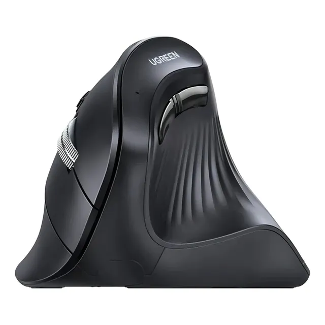 Mouse Vertical Inalambrico 4000dpi 6 Botones Ergonomico Conf Color Negro