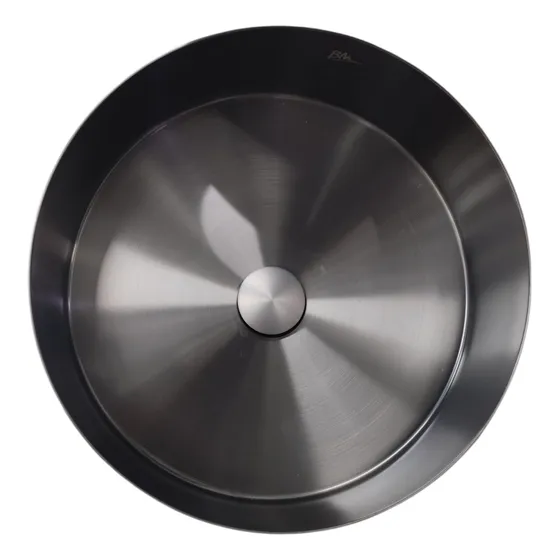 Bm Lavamano Metalizado 40cm Redondo Dark Grey