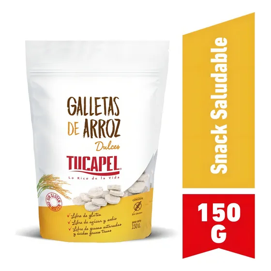 Galletas De Arroz Dulces Tucapel 150 Gr.