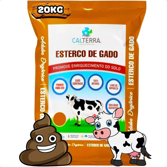 Esterco De Gado Adubo Bovino Organico Compostado Solo