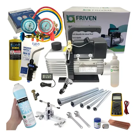 Kit Refrigeração Para Ar Condicionado Com Bomba De Vácuo