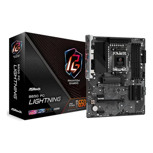 Tarjeta Madre Asrock B650 Pg Lightning Amd Am5 Ddr5 Atx Color Negro