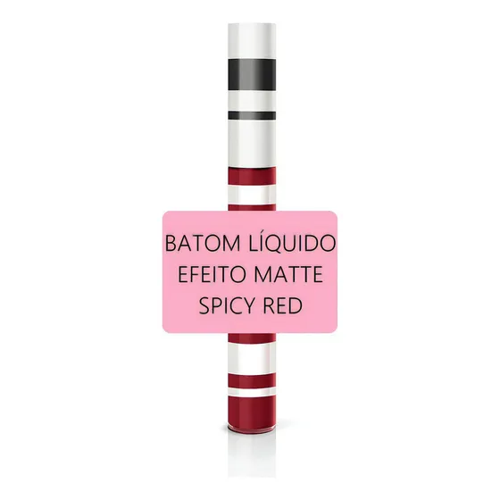 Lápiz labial líquido Mary Kay At Play Red Spicy Red Matte, 6.5 g