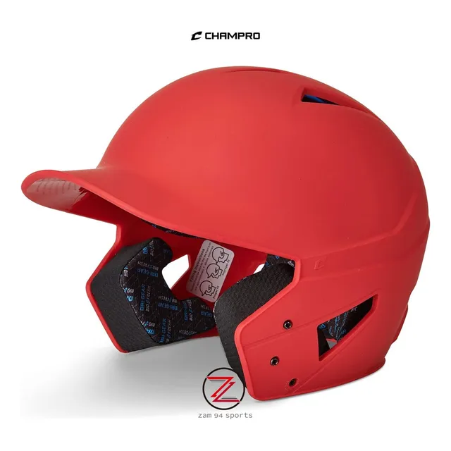 Casco De Beisbol Rojo Mate Modelo Hx Plus Champro Talla L