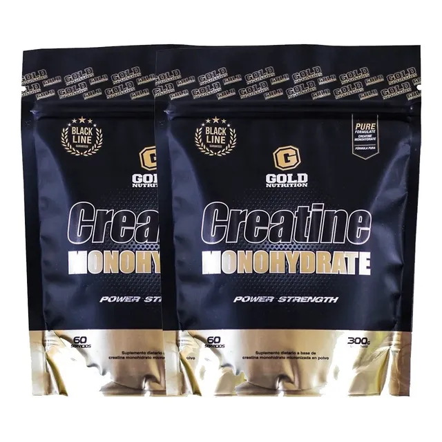 2 Creatina Gold Nutrition 300grs C/u Energia Monohidratada