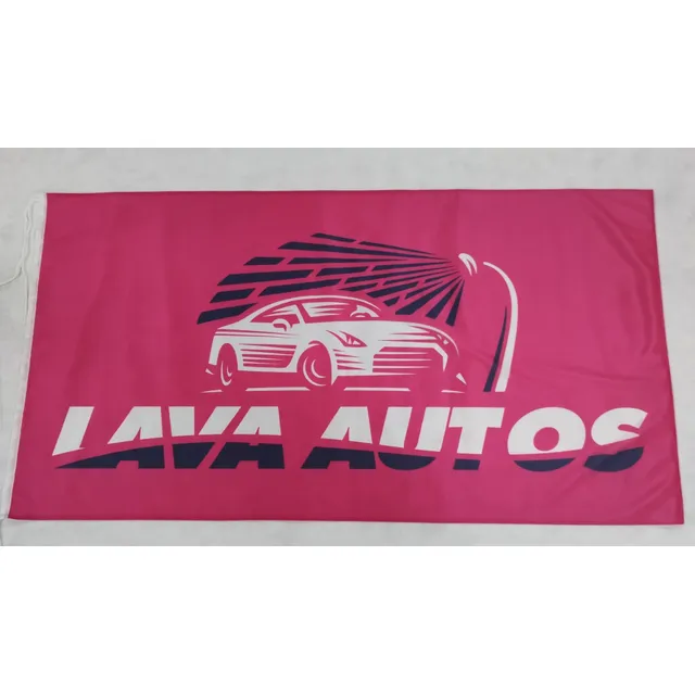 Bandera Para Lava Autos Fuxia 100 X 50cm De Tela Lavaderos