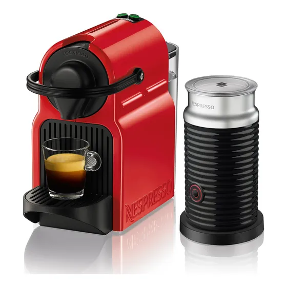 M Aquina Expreso Nespresso Inissia De'longhi Aeroccino Rojo