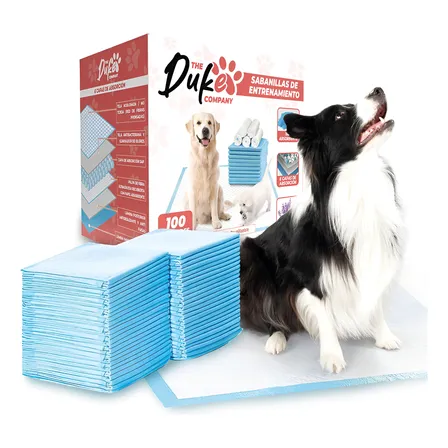 Sabanillas Para Perro The Duke Company De 60x60 Cm Con 6 Capas Y Olor A Lavanda Pack De 100 Unidades Blanco