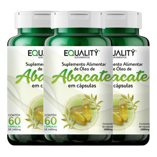 Óleo De Abacate 1400mg Kit 3 Potes 60 Cápsulas Softgel Óleo De Abacate 1400mg Kit 3 Potes 60 Cápsulas Softgel