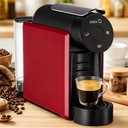 Máquina Cafeteira Capsulas Café Expresso Delta Q Mini Qool Cor Vermelho