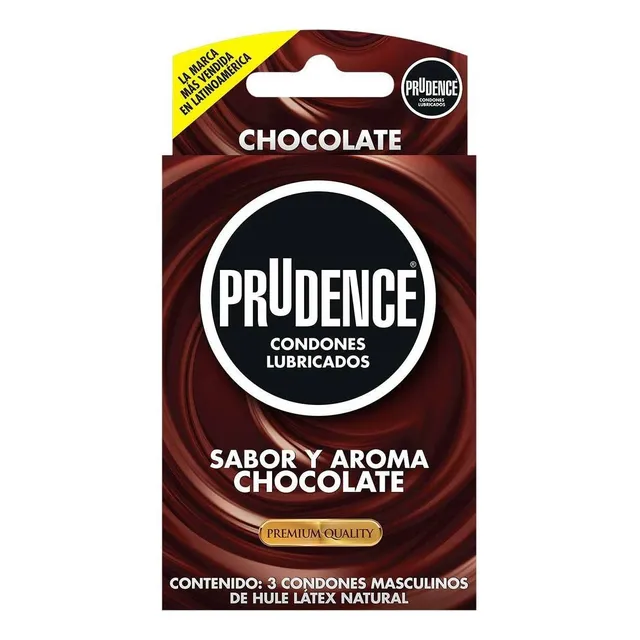 Condones de Látex Prudence Sabor y Aroma Chocolate 3 Condones