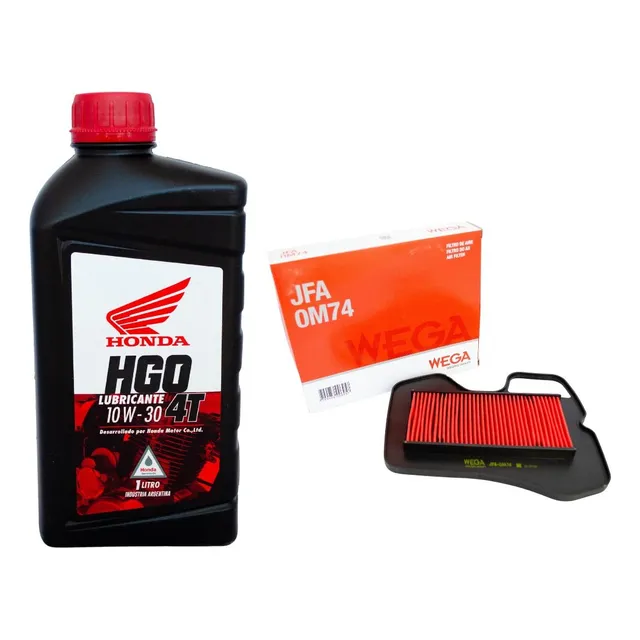 Kit Service Honda Wave 110 New Hgo 10w30 +  Filtro Aire Wega