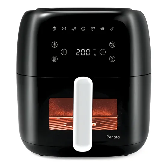 Freidora Sin Aceite Airfryer Digital Cuori Renata 7 Lt 200ºc Color Negro