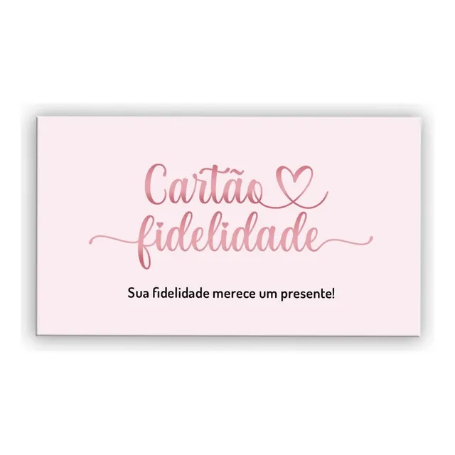 100un Cartão Fidelidade Rose Cliente Especial