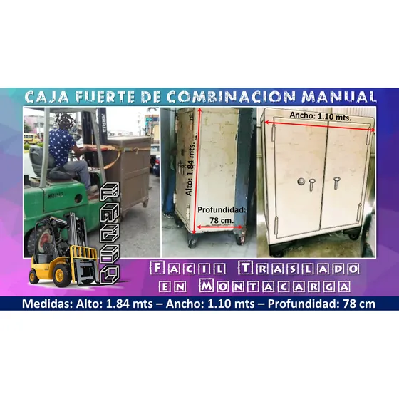 Caja Fuerte  Bancaria Grande. Fotos Reales. Con Su Llave.