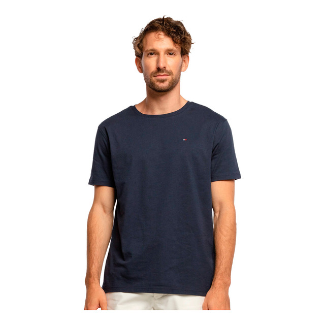 Camiseta Tommy Hilfiger Masculina Essential Azul Marinho Camiseta Tommy Hilfiger Masculina Essential Azul Marinho