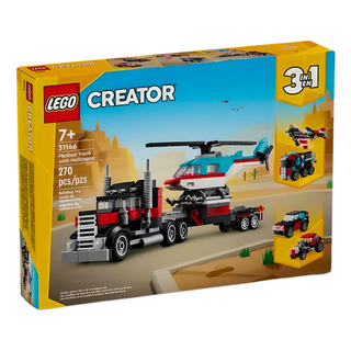 Lego City Caminhão Plataforma Com Helicóptero 31146 Lego City Caminhão Plataforma Com Helicóptero 31146