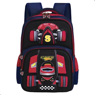 Mochila Escolar Meninos Infantil Tema Carro De Corrida Mochila Escolar Meninos Infantil Tema Carro De Corrida