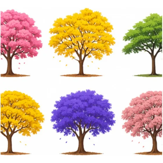 1000 Sementes 5 Cores De Ipês + Jacarandá Mimoso