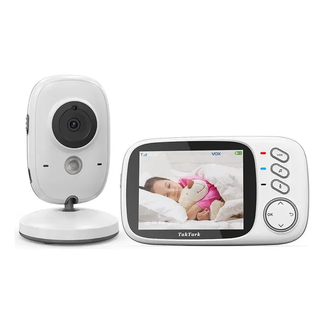 Monitor para bebés inalámbrico TakTark BM603 blanco con cámara voltaje 220V