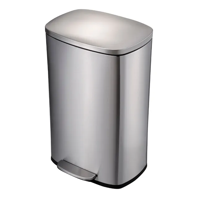 Papelera Tacho De Basura Acero Inoxidable Pedal 30 Lts
