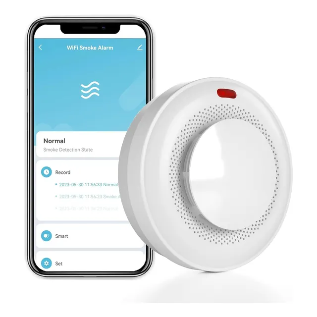 Detector De Humo Inteligente Wifi Sensor De Incendio Alarma