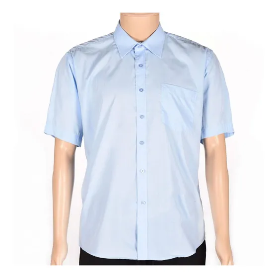Camisa Ejecutiva Hombre Celeste Manga Corta - Mundo Trabajo