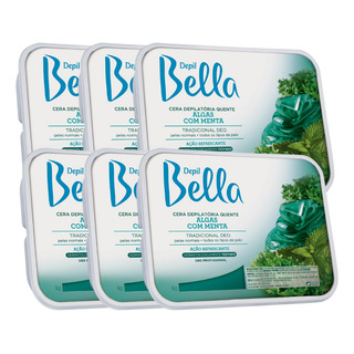 Cera Depilatória Algas Deo 1kg Depil Bella - Kit 6 Unidades Cera Depilatória Algas Deo 1kg Depil Bella - Kit 6 Unidades