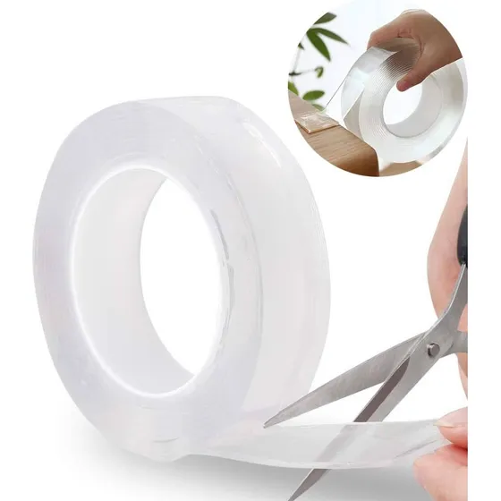 Teipe Cinta Doble Faz Nano Tape Transparente Pega Extra 3mts