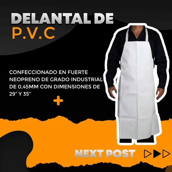 Delantal Blanco Pvc 