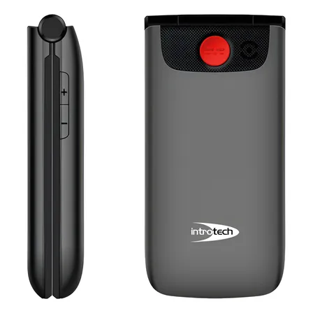 Celular Senior Almeja Introtech 4g Clamshell Batt Gris-negro