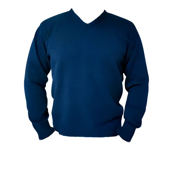 Casaco Suéter Básico Masculino Blusa Lã Tricot Gola V Fino