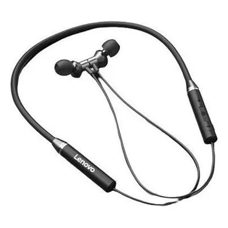 Audífono Bluetooth Lenovo He05 Magnético Ipx6 Color Negro