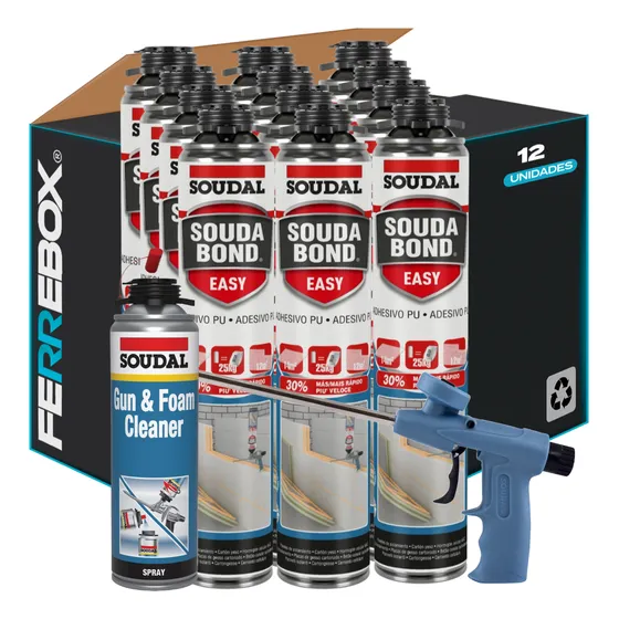 12 Uni Espuma Adhesiva Soudabond Easy P/pis 750 Ml | Soudal