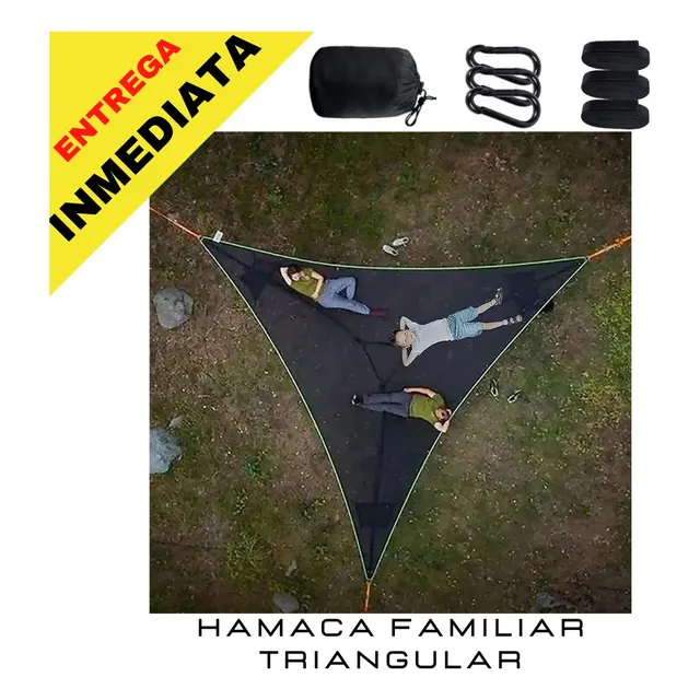 Hamaca Familiar Triangular Camping Toyota 4 Metros Playa Rio