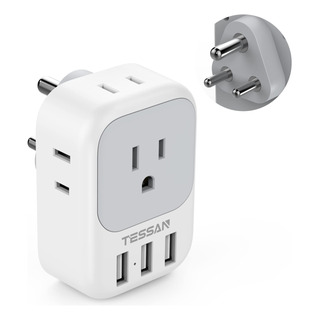 Adaptador De Enchufe Tessan Us A La India Tipo D Con 4 Tomas Adaptador De Enchufe Tessan Us A La India Tipo D Con 4 Tomas