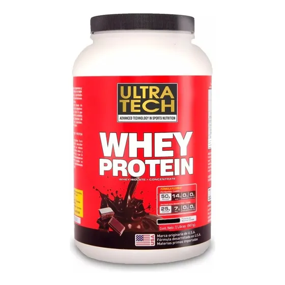 Whey Protein Concentrada X 2 Lb  Ultra Tech Varios Sabores