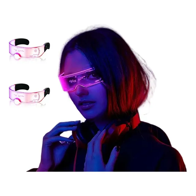 7 Colores Lentes Led Fiesta Gafas Cyberpunk Led Luminosa 2pz