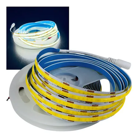 Fita Led Cob 320leds/m 5 Metros Ip20 15w/m Branco-frio 12v